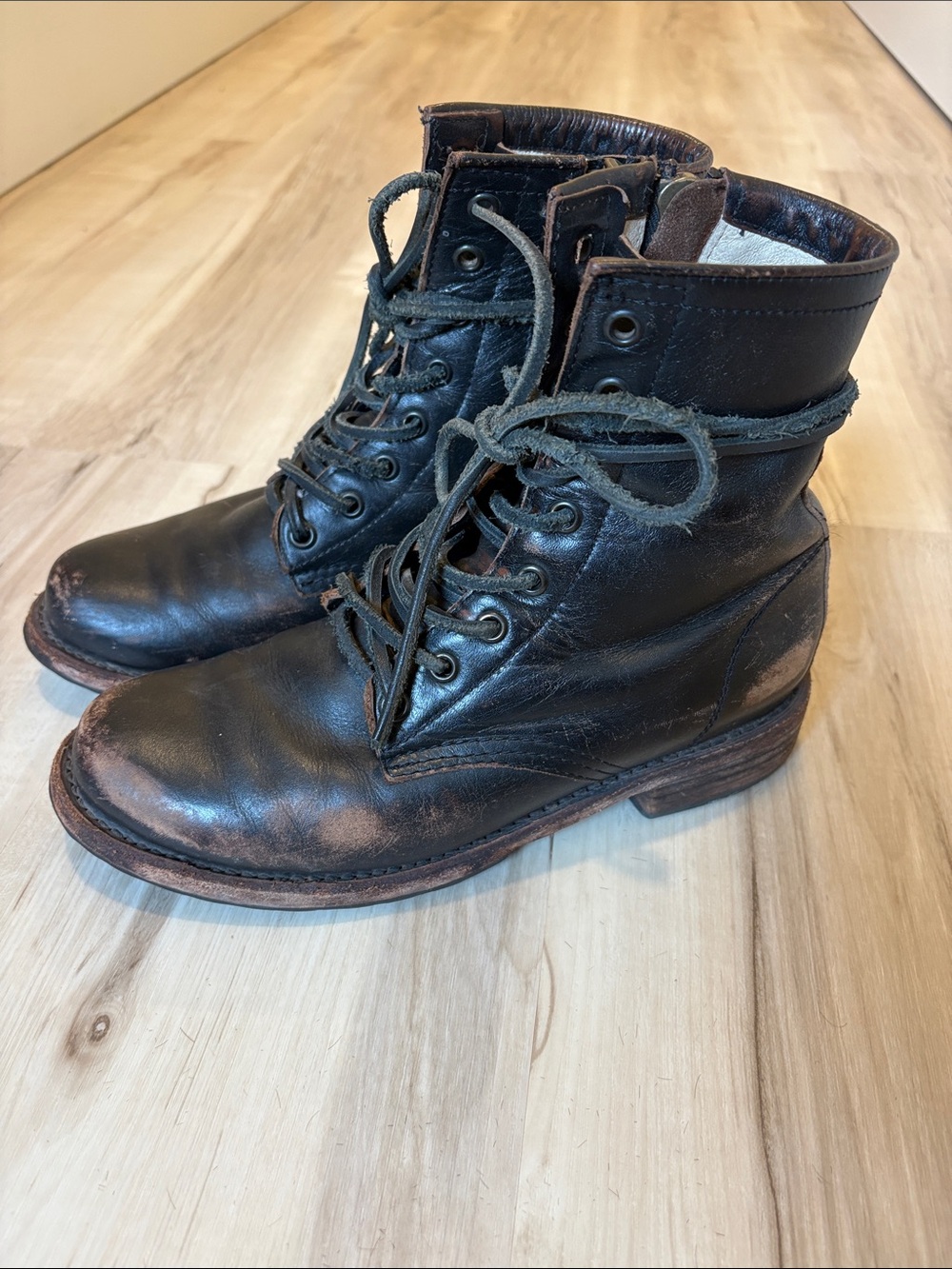 Free Bird Leather Lace-Up Boots